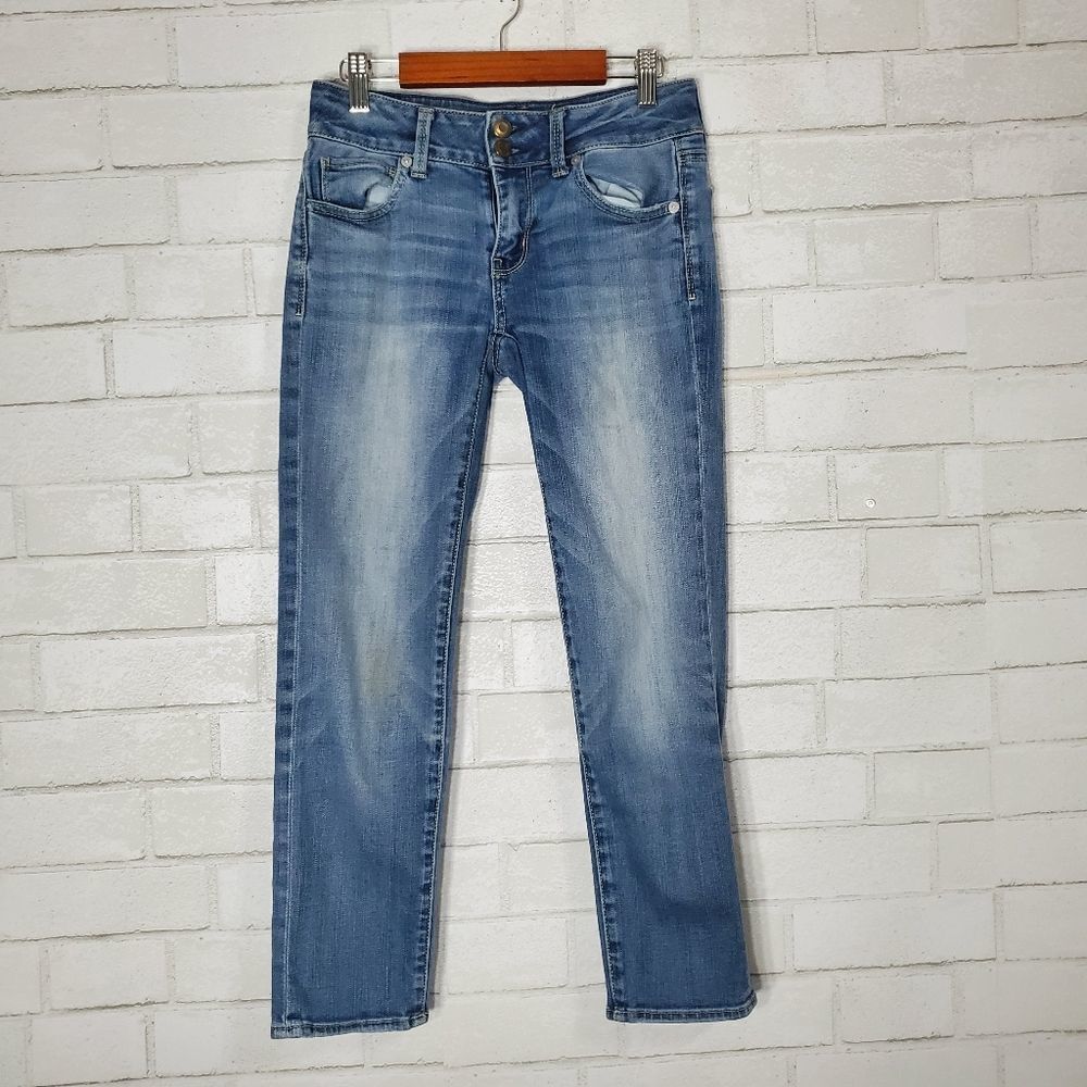 AEO artist crop jeans